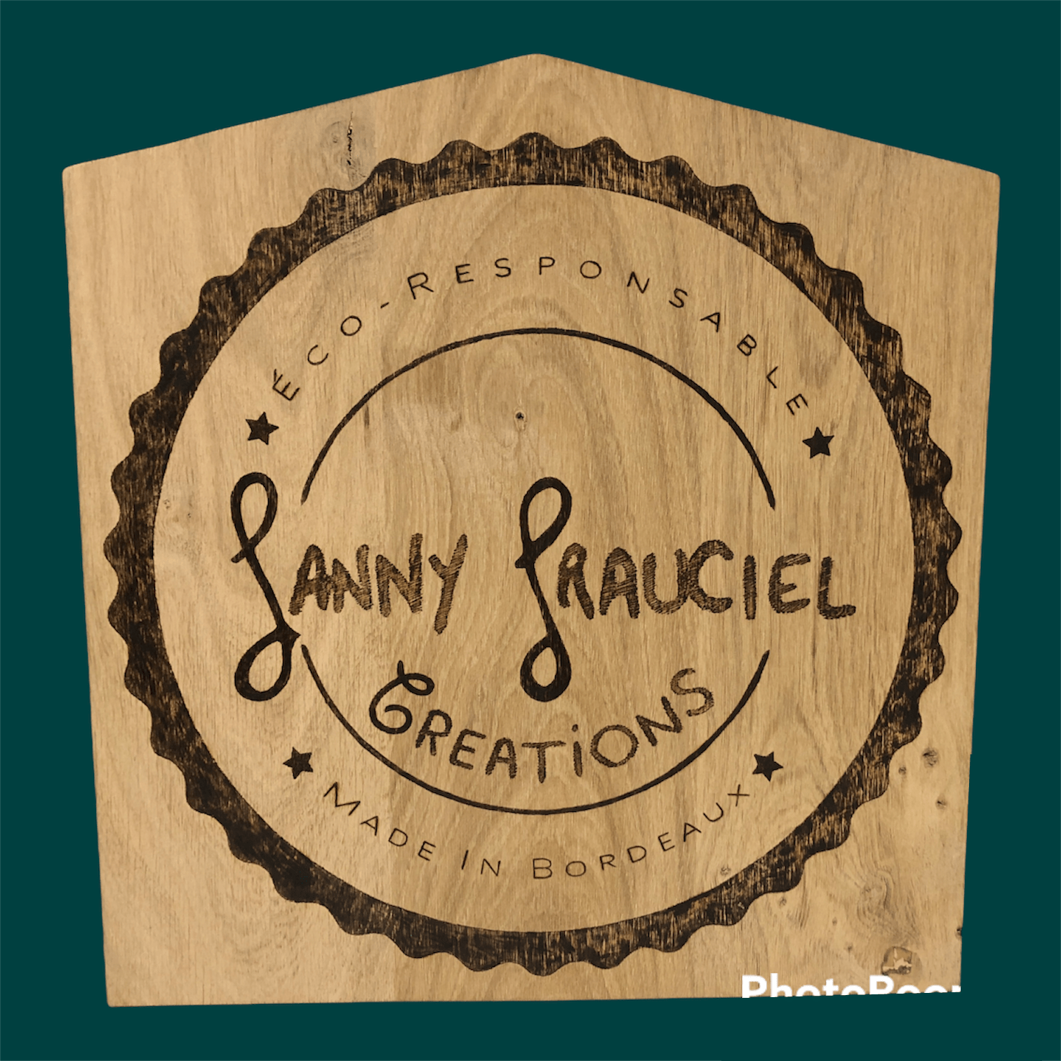 Signalétique de Fanny Frauciel Créations pyrogravé manuellement